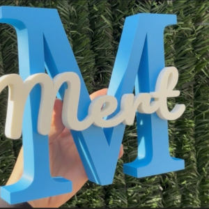 Kişiye Özel 3D Baskı İsimli Dekoratif Harf