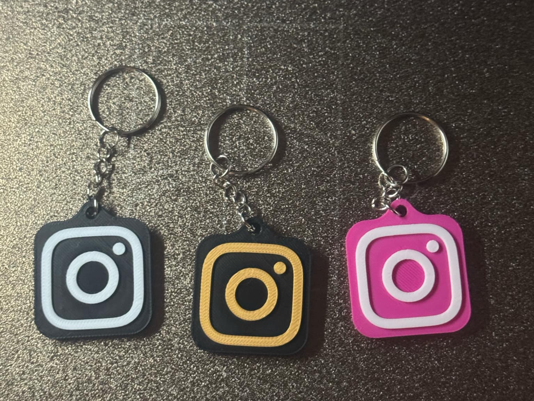 Siyah Renk İnstagram Logolu NFC Anahtarlık